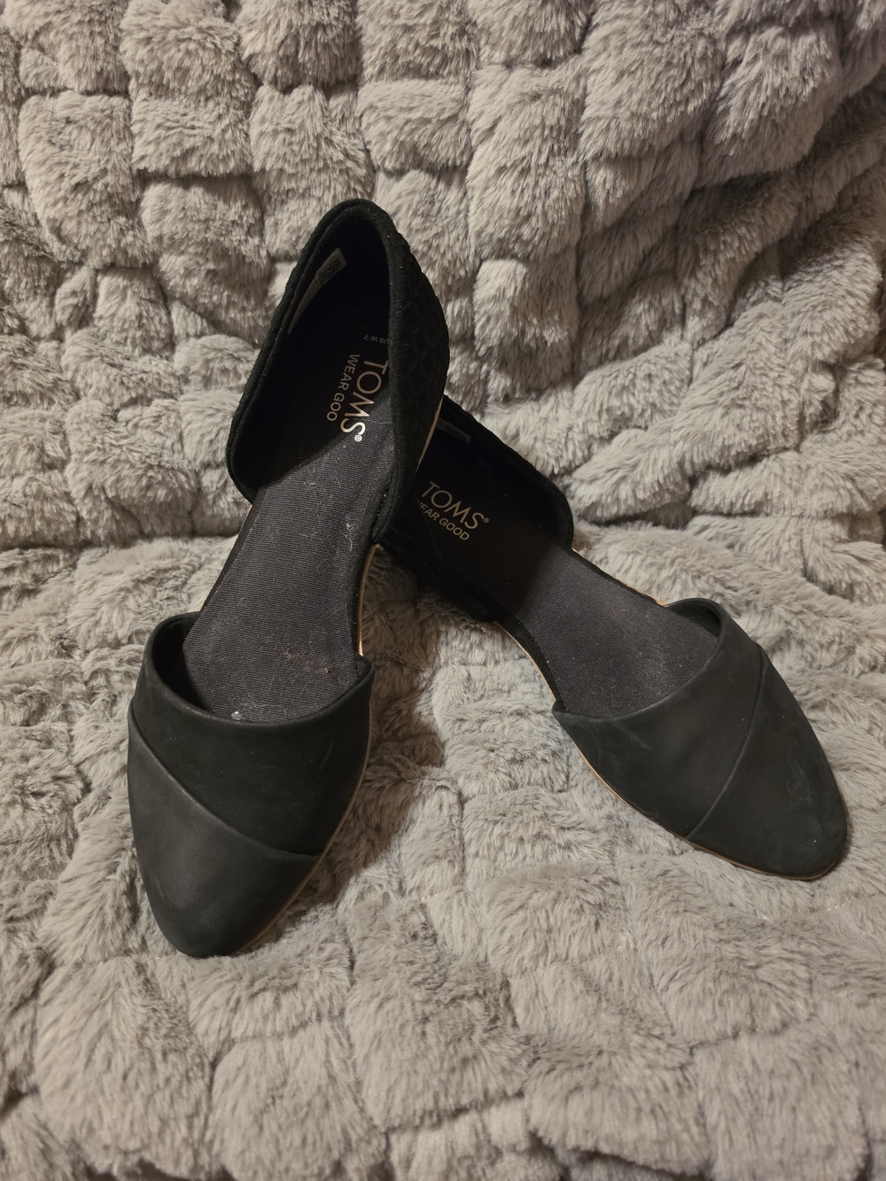TOMS Black Women's D'Orsay Flats